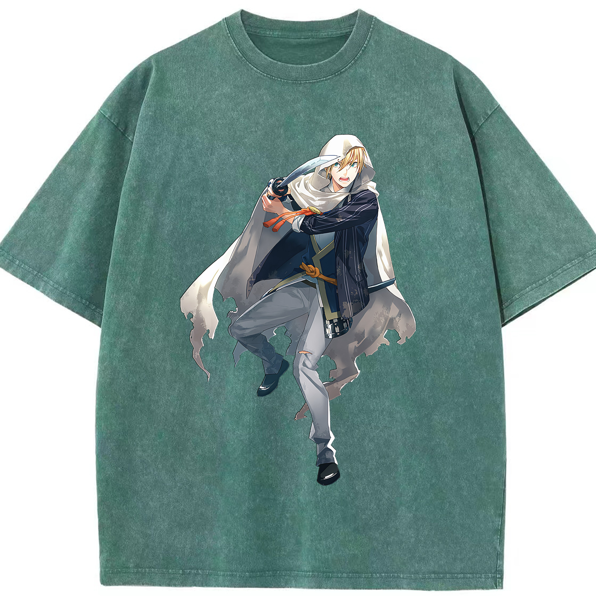（画像用） 刀剣乱舞 Touken Ranbu 綿100% ヴィンテージ風 半袖Tシャツ（フロントプリント）